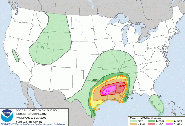 SPC Day1 Outlook April 02 2017-1630UTC