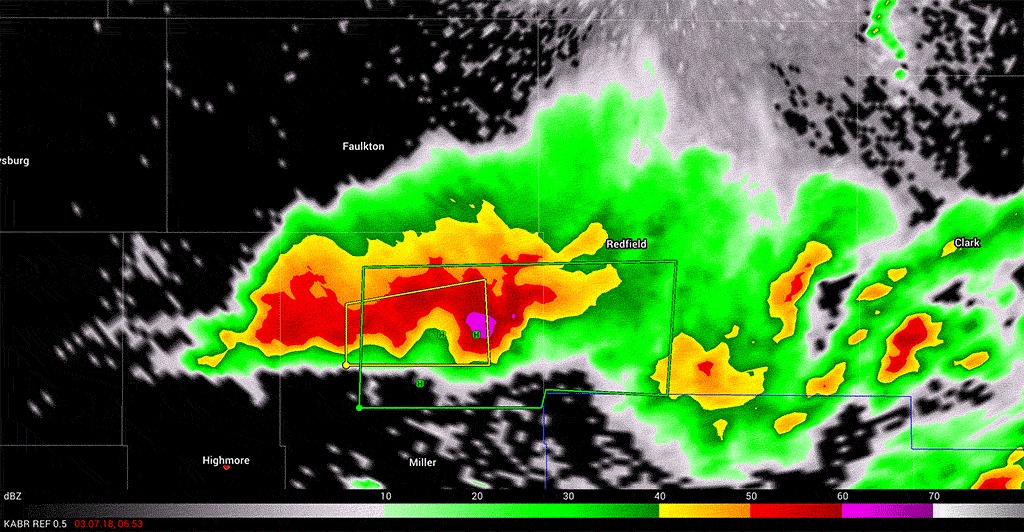 Storm Base Reflectivity - Jul 03 2018 - Creative Commons Licenses CC - TsWISsTER