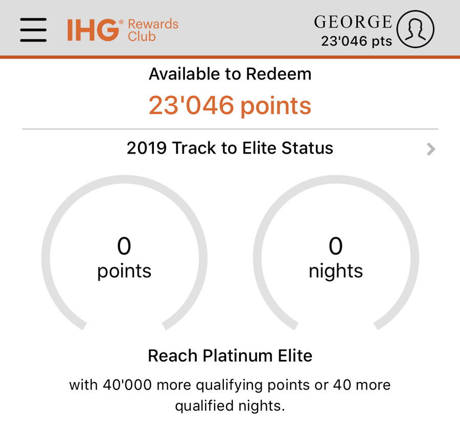 IHG mobileapp spire elite status