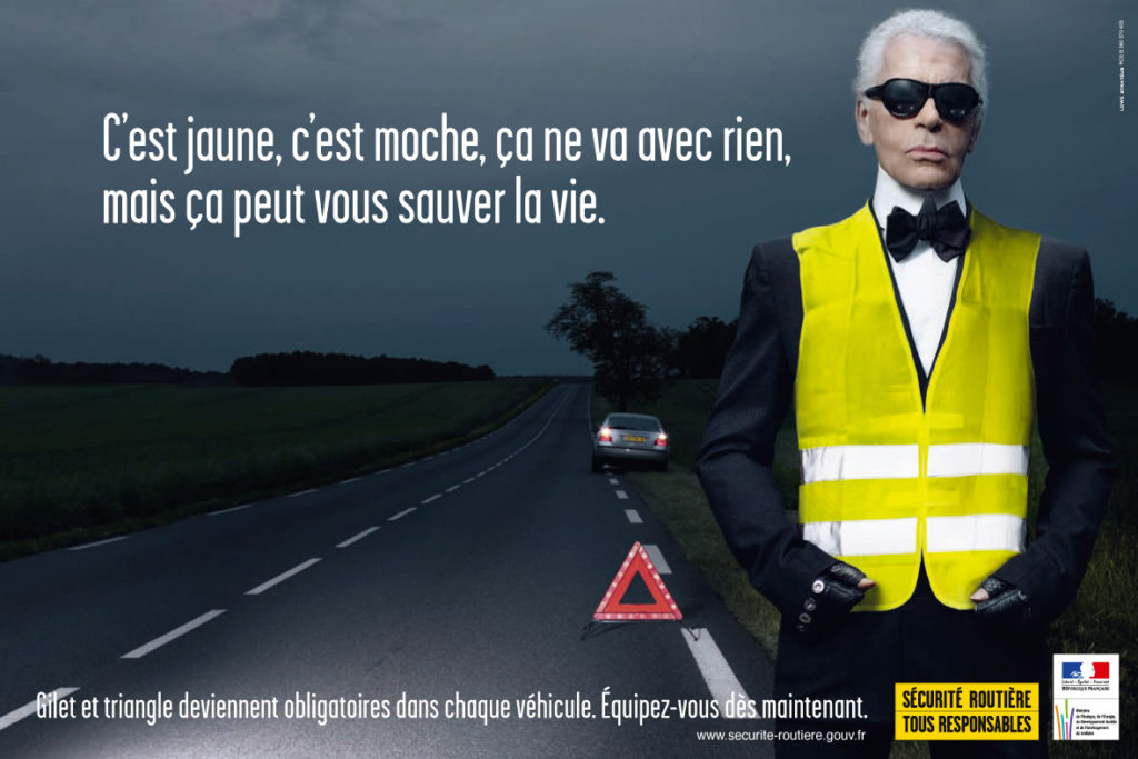 campagne karl lagerfeld sécurité routière