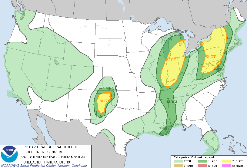 SPC day1 outlook - 20190519