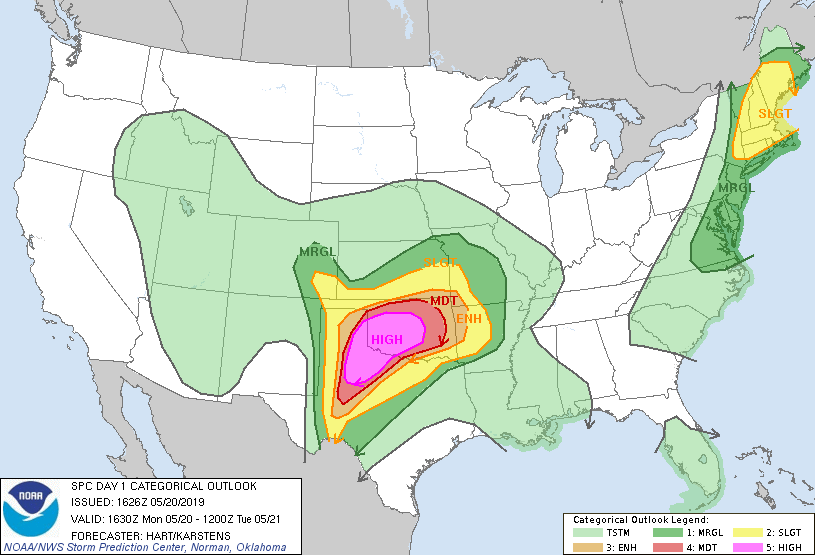 SPC day1 outlook - 20190520