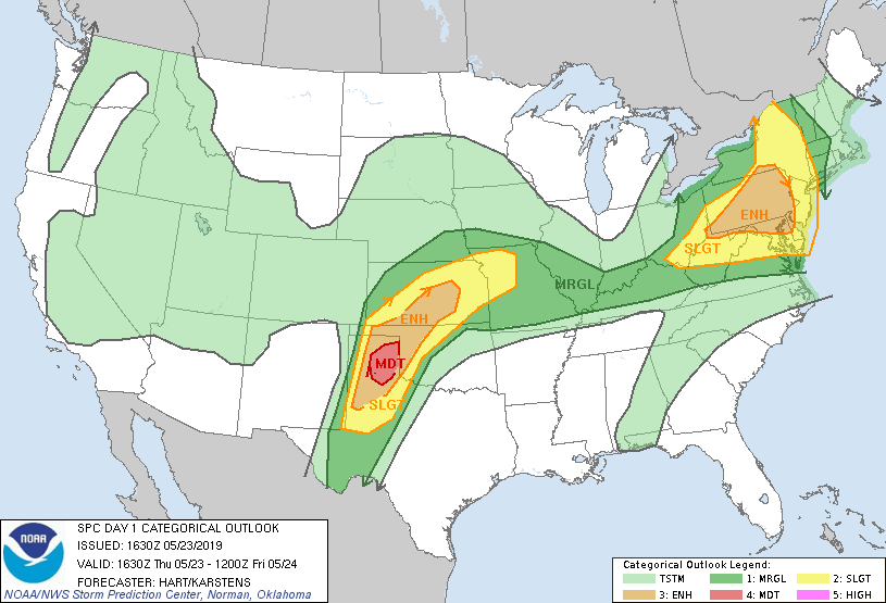SPC day1 outlook - 20190523